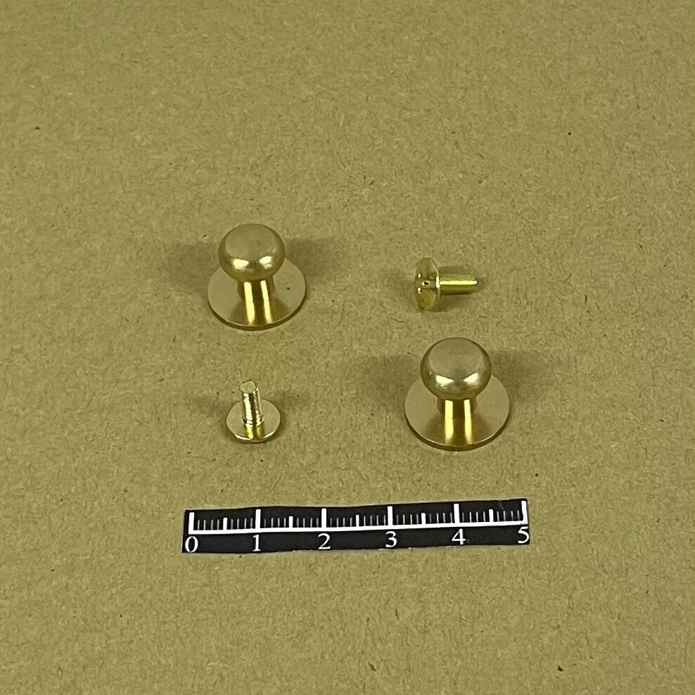 Bouton cartouchière 2280 - x 2, Finition: Laiton