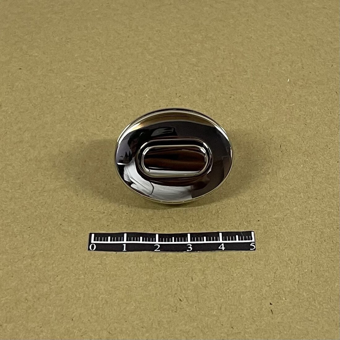 Tourniquet rond TM 35x27,5 - x 1, Finition: Nickel