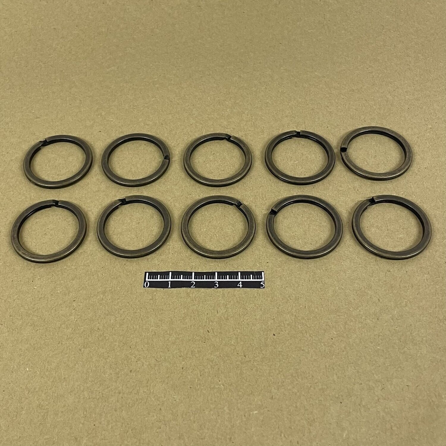 Anneau brisé plat Nickel Noir - x 10, Diamètre: 26mm