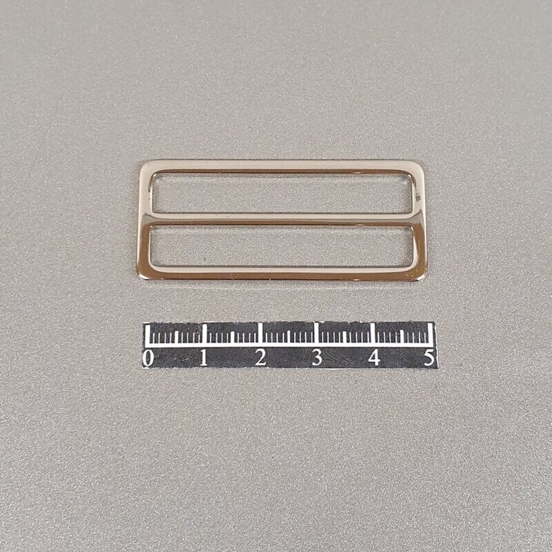 Passant double 45mm Nickel - x 10
