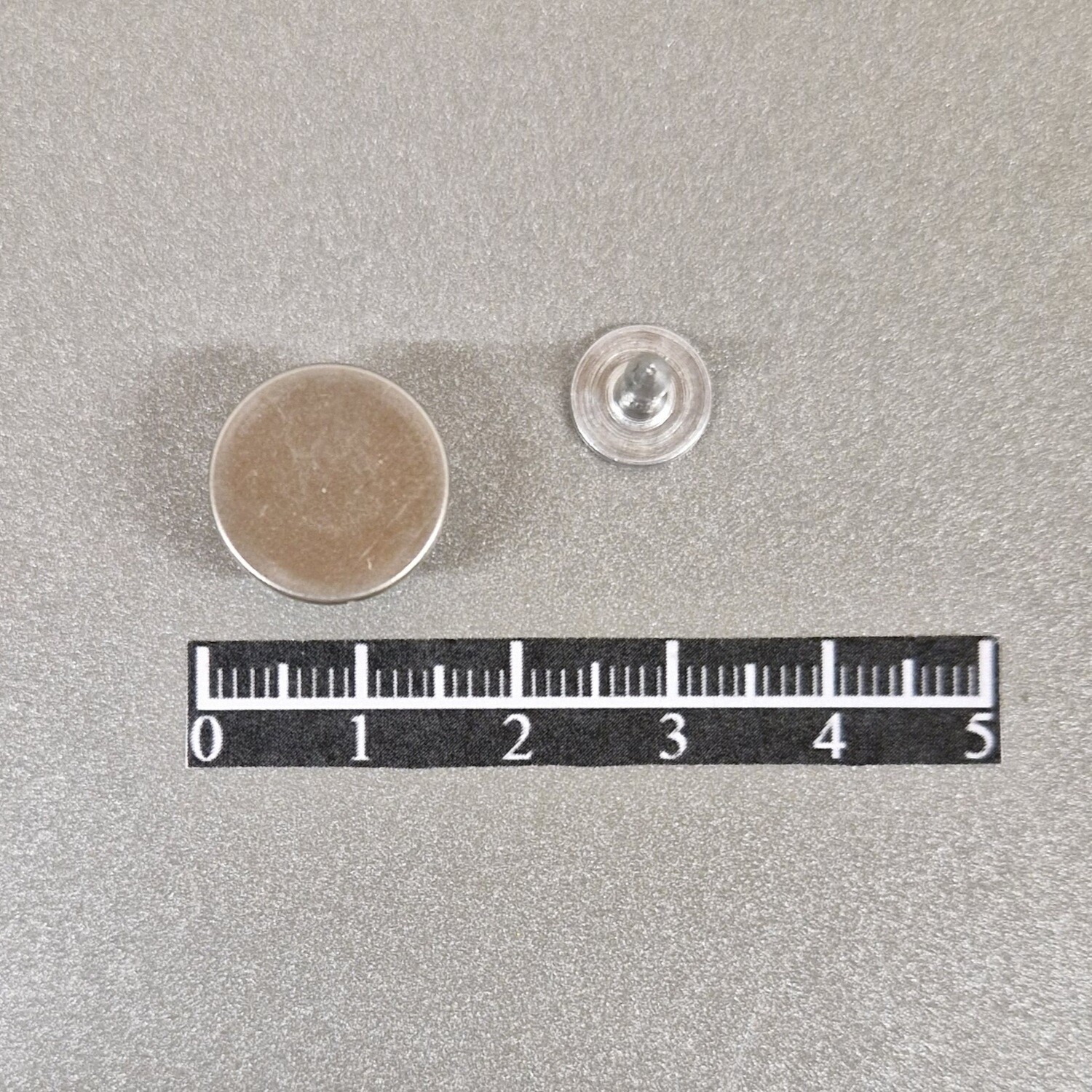 Bouton jean plat épais Nickel Free x 20, Diamètre: 14mm