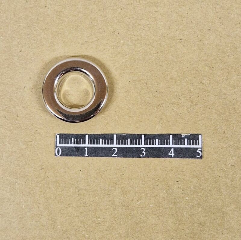 Ensemble œillet plat Ø12,00mm Laiton Nickel - x 20
