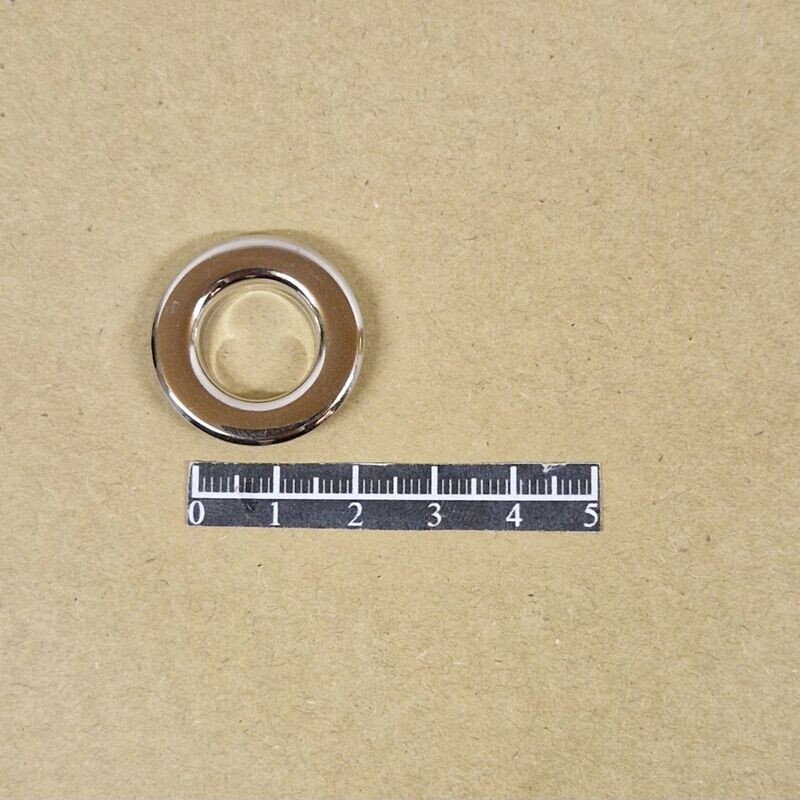 Ensemble œillet plat Ø14,00mm Laiton Nickel - x 20