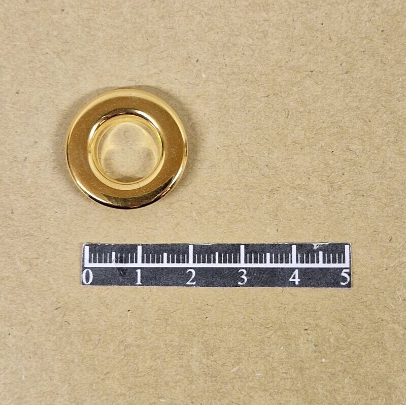 Ensemble œillet plat Ø12,00mm Laiton Doré - x 20