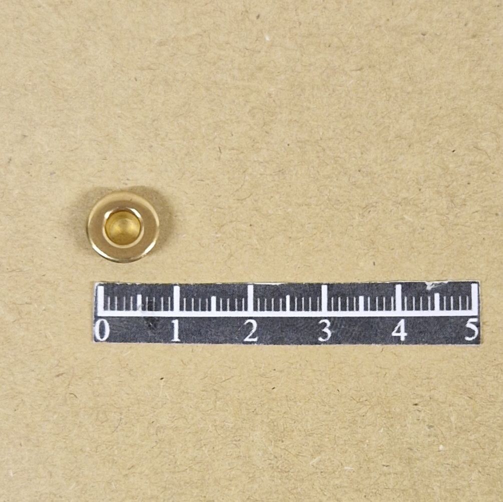 Ensemble œillet plat Ø4,00mm Laiton Jaune - x 20