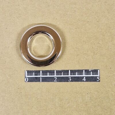 Ensemble œillet plat Ø15,40mm Laiton Nickel - x 20