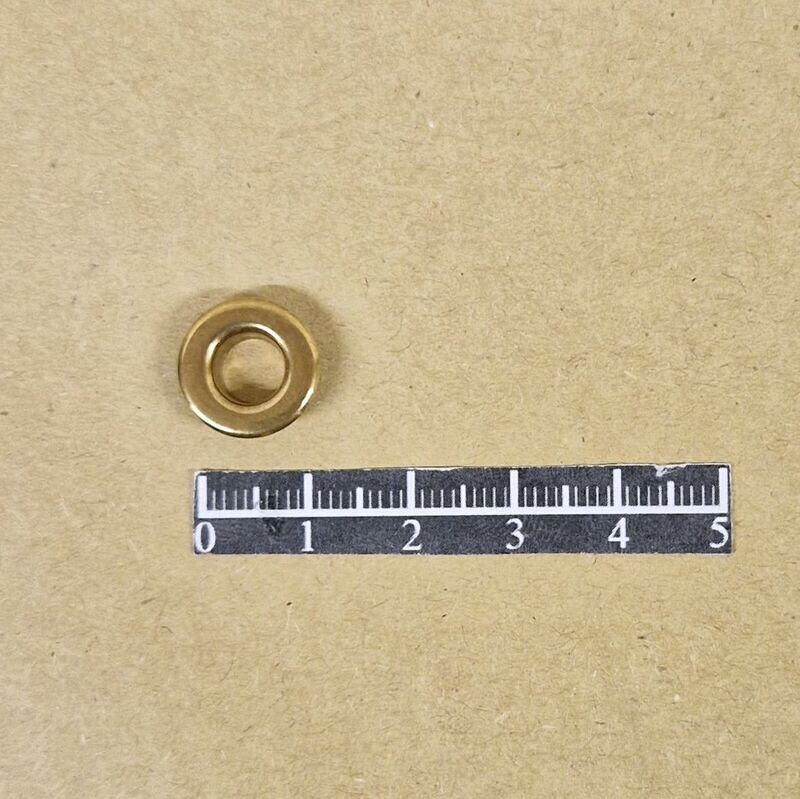 Ensemble œillet plat Ø6,20mm Laiton Jaune - x 20