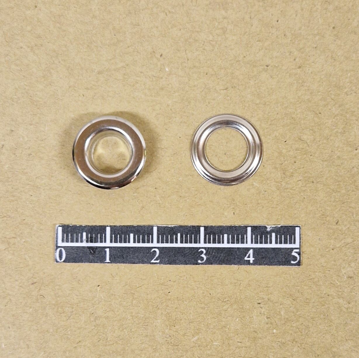 Ensemble œillet plat Ø8,10mm Laiton Nickel - x 20, Rondelle: Rondelle simple