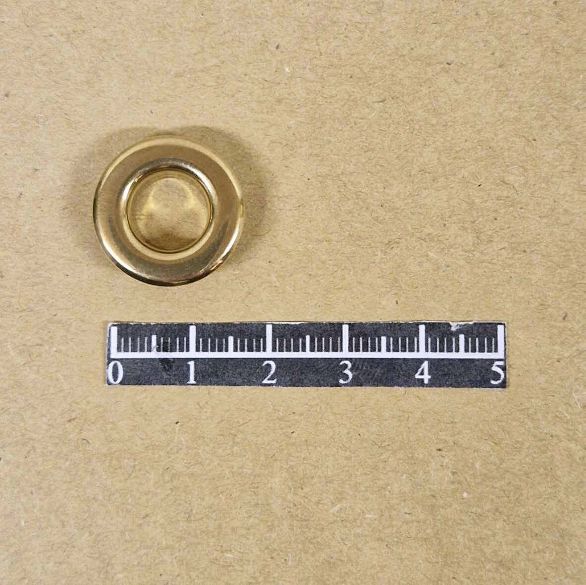 Ensemble œillet plat Ø9,50mm Laiton Jaune - x 20