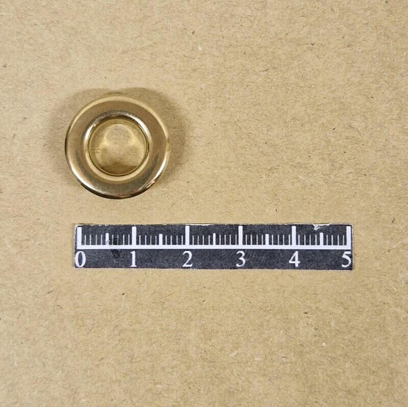Ensemble œillet plat Ø9,50mm Laiton Jaune - x 20