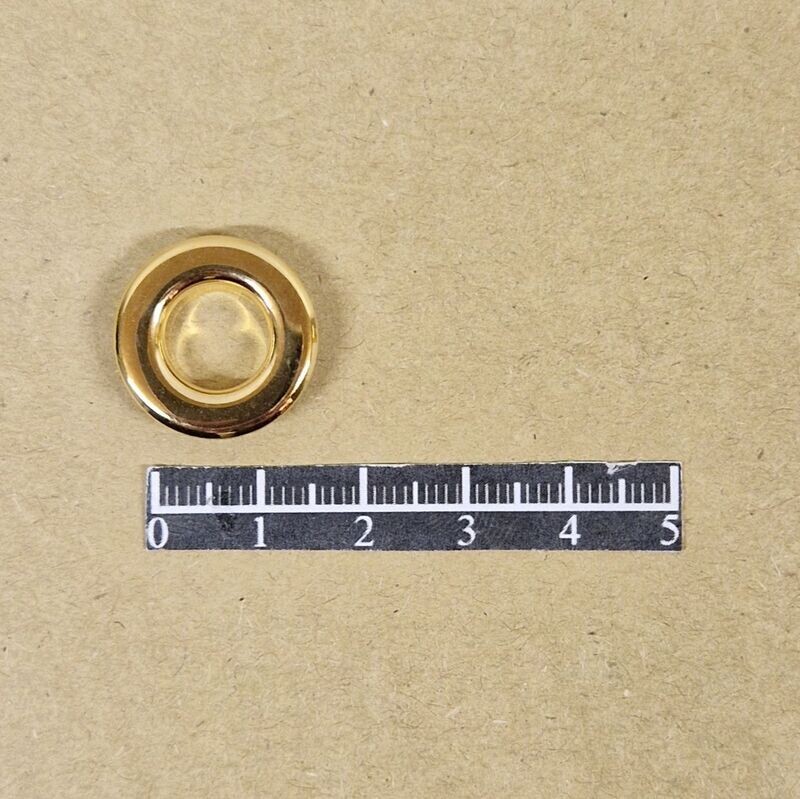 Ensemble œillet plat Ø9,50mm Laiton Doré - x 20