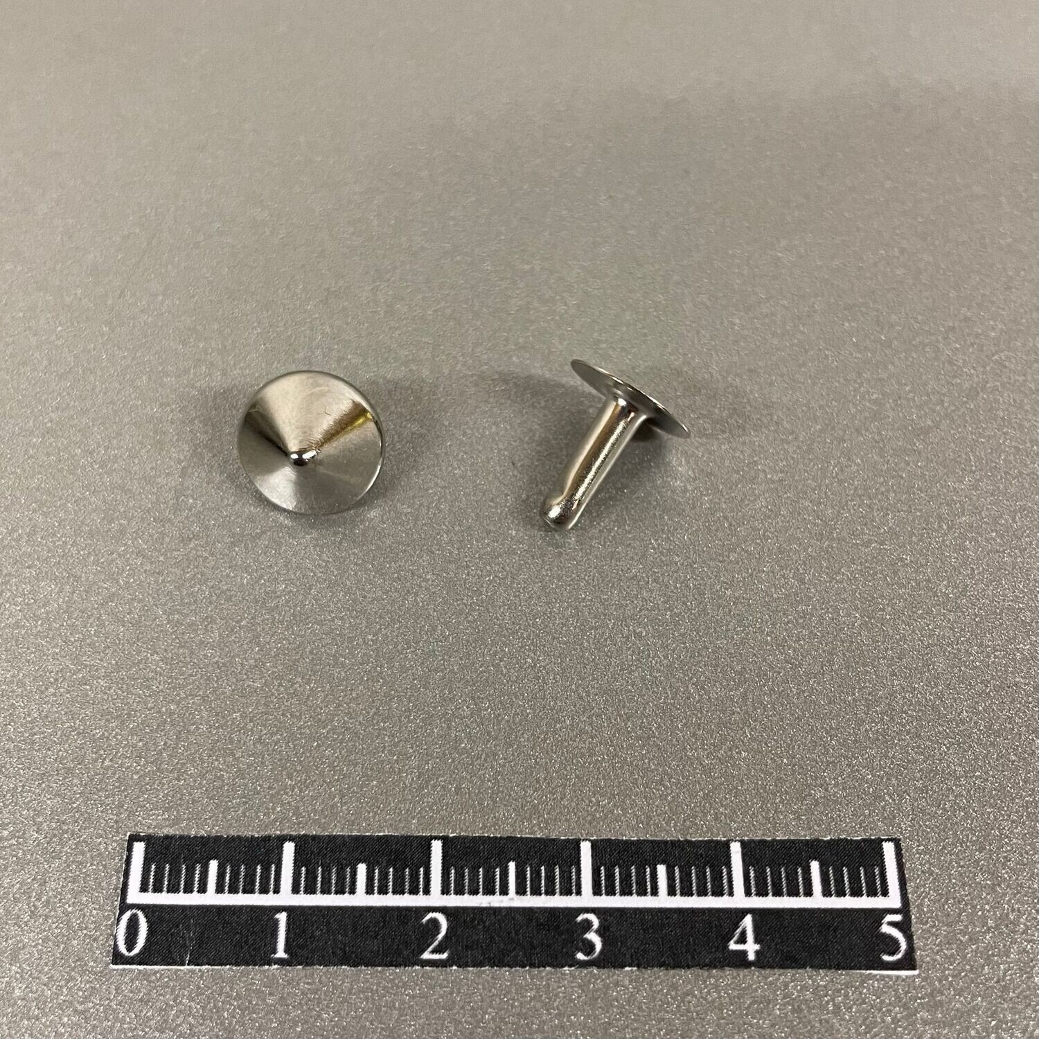 Ensemble rivet conique Ø11mm Acier Nickel - x 50, Partie Mâle: Mâle simple