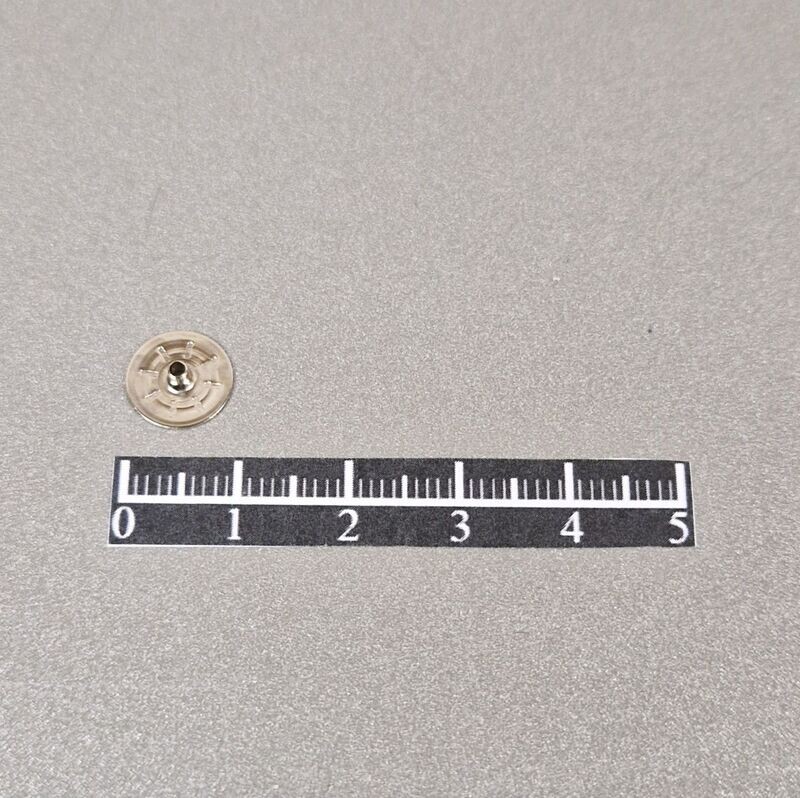 Ensemble pression invisible Ø9,4mm Laiton Nickel - x 50