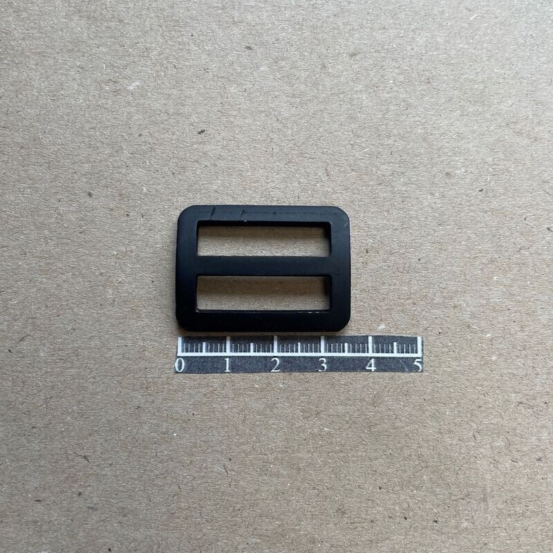 Passant double 27mm Alu. Noir - x 10