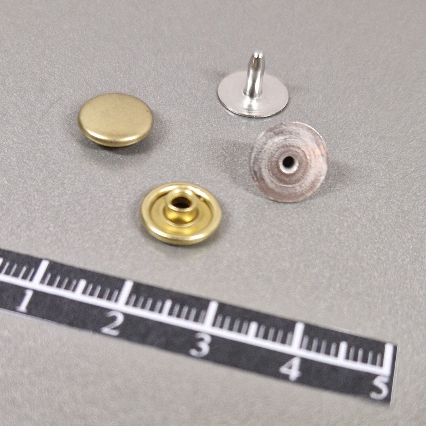 Rivet jean bombé Laiton - x 20, Finition: Jaune