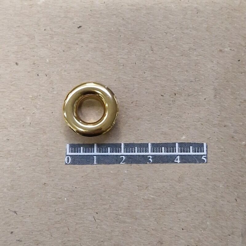 Ensemble œillet bombé Ø10mm Laiton - x 10 Ensemble œillet bombé Ø10mm Laiton - x 10