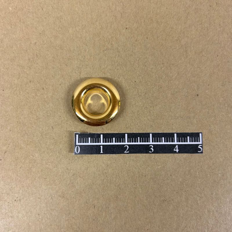 Ensemble œillet bombé Ø9,5mm Laiton Doré - x 20