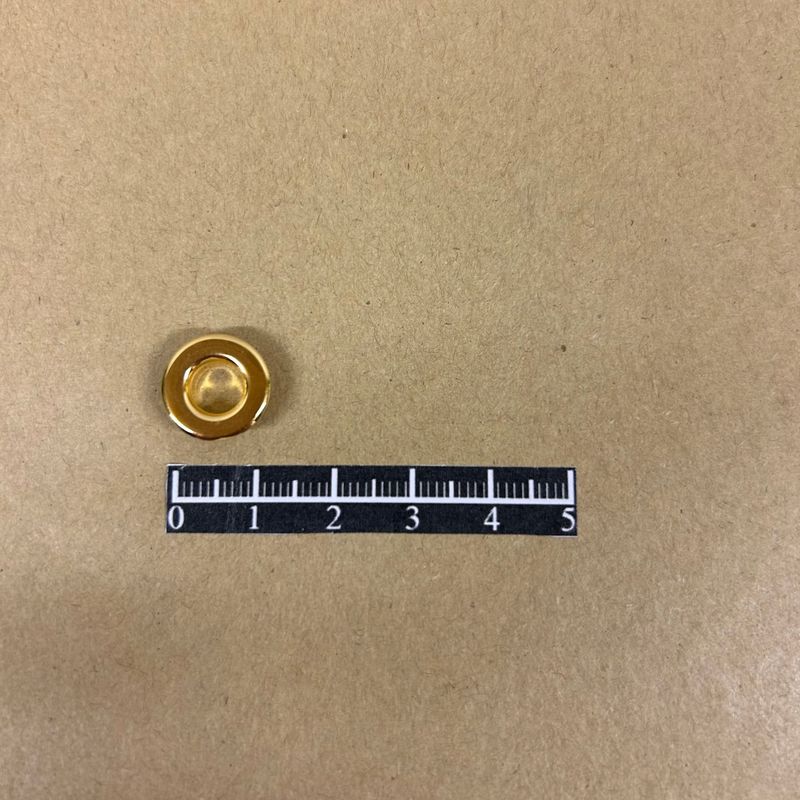 Ensemble œillet plat Ø6,20mm Laiton Doré - x 20