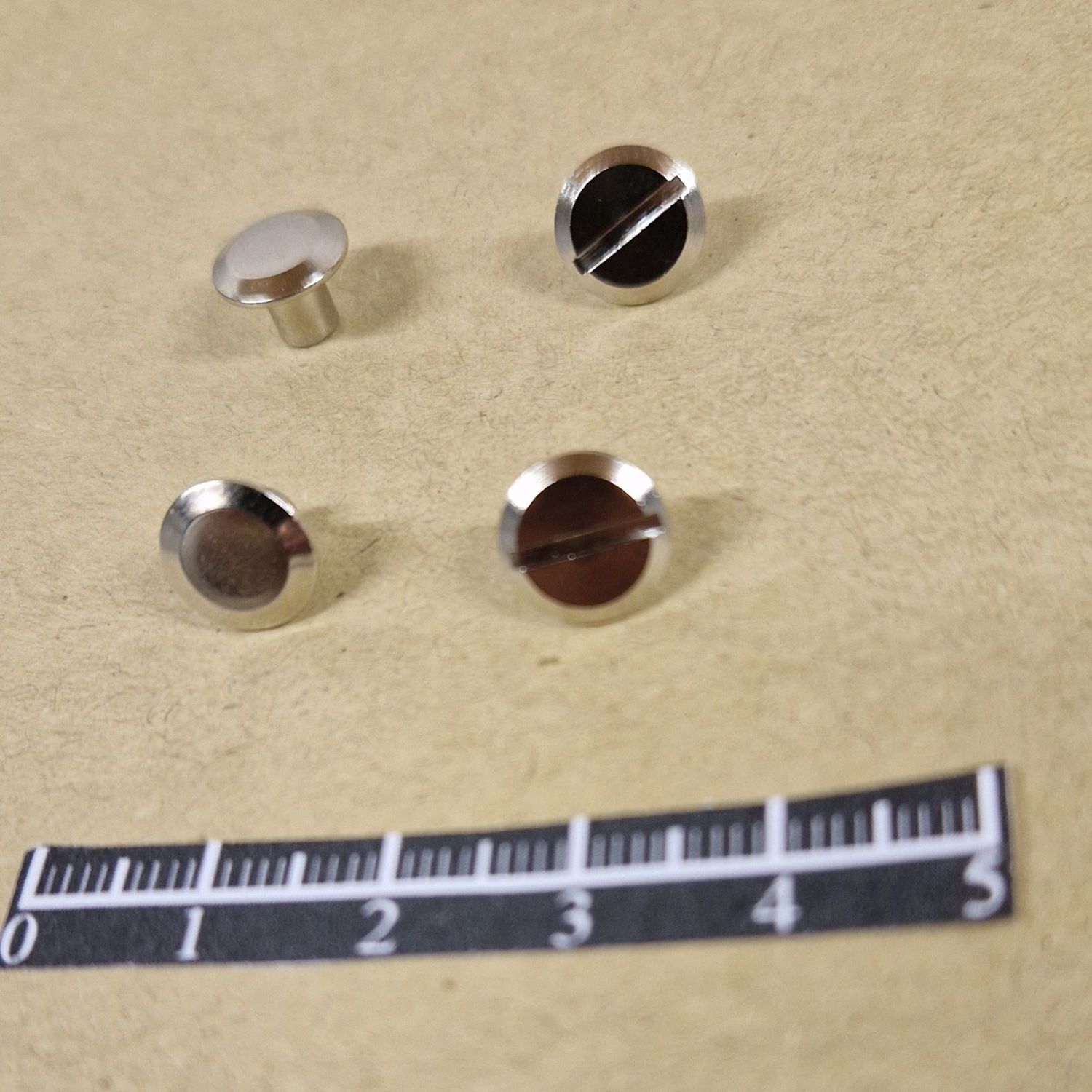 Vis jumelle 5mm Laiton - x 5, Finition: Nickel