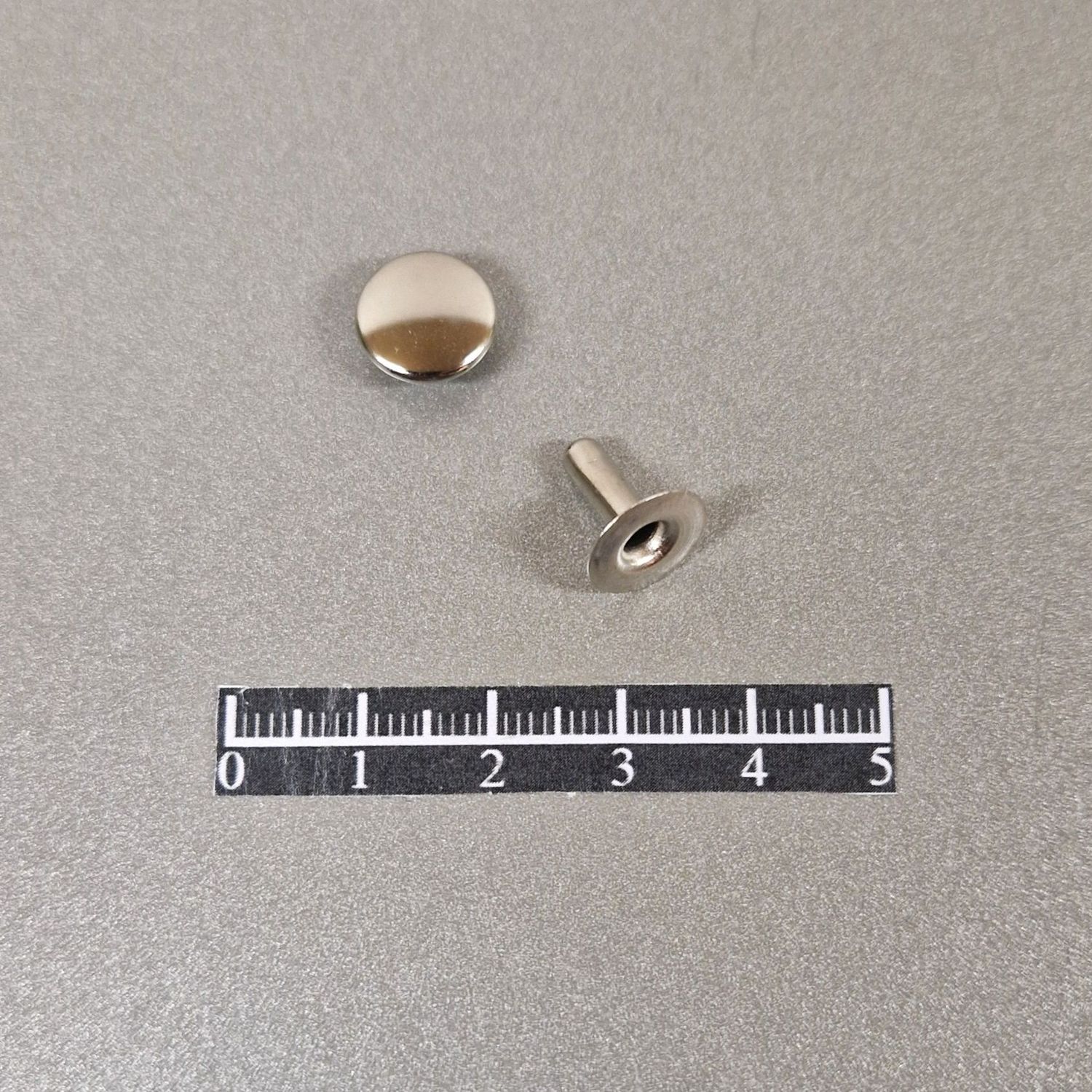 Ensemble rivet Ø11mm Laiton Nickel - x 50, Partie Mâle: Mâle simple