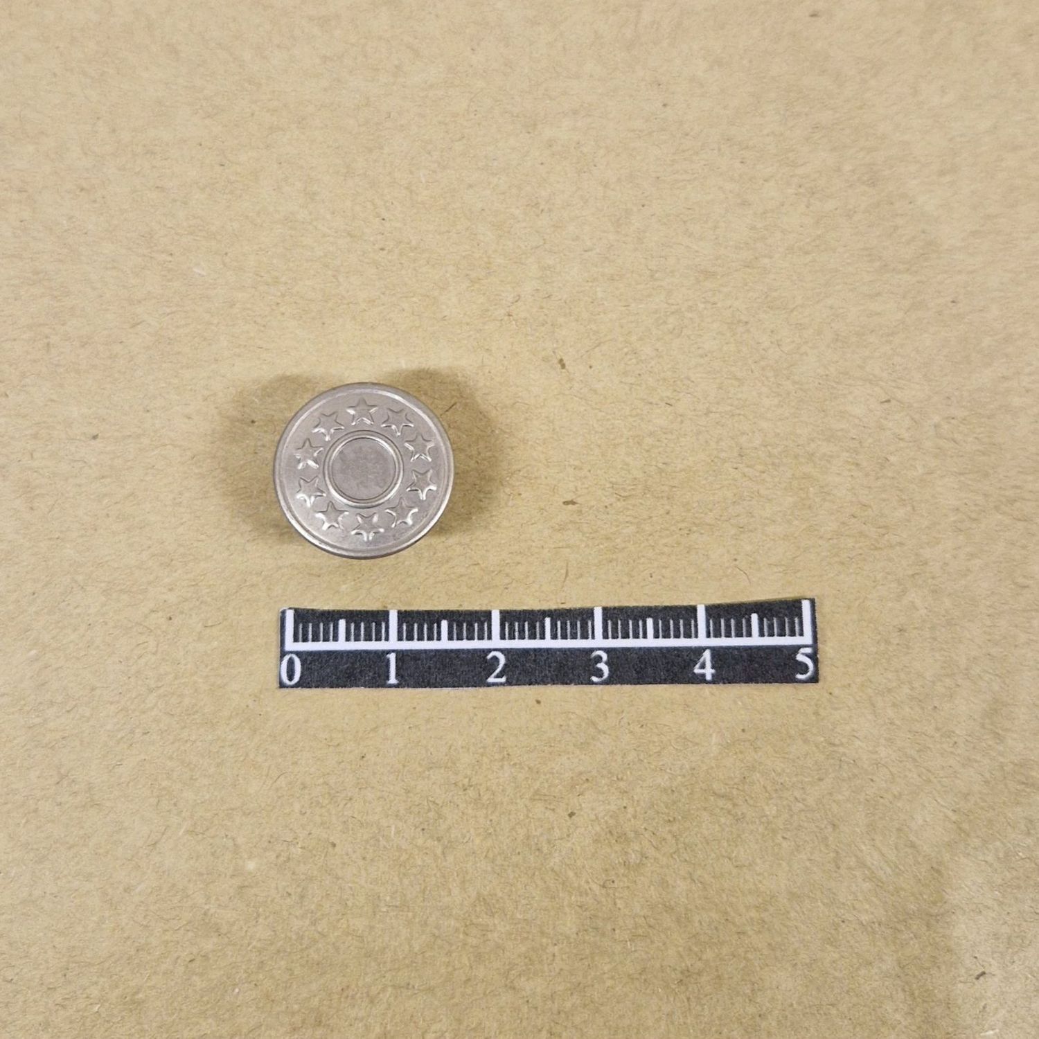 Bouton jean 17mm étoiles Nickel Mat x 30