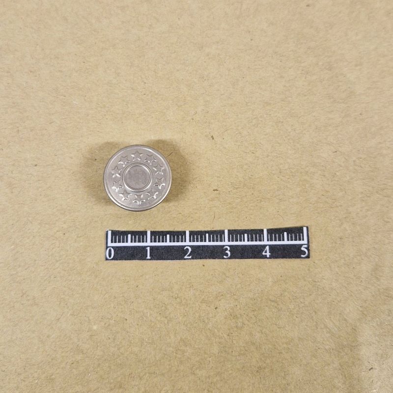 Bouton jean 17mm étoiles Nickel Mat x 30