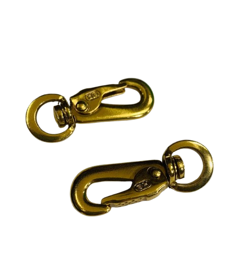 Mousqueton crochet plat Doré - x 2