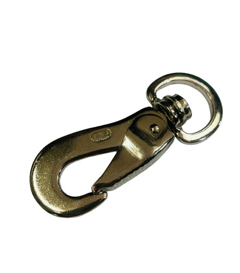 Mousqueton crochet plat 75 Nickel - x 1 Mousqueton crochet plat 75 Nickel - x 1