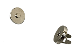Magnetic prong clasps for leather goods. Available in various sizes and finishes.