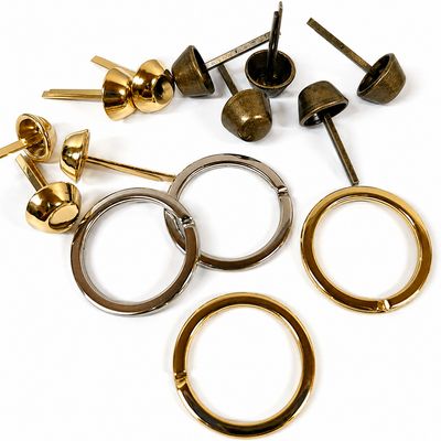 Bullet swivels, split rings, and snaps made of steel or Zamak. Available in nickel, gold, antique, and black nickel finishes