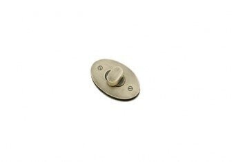 Round or oval Zamak twist locks. Clasps available in nickel and gold finishes.