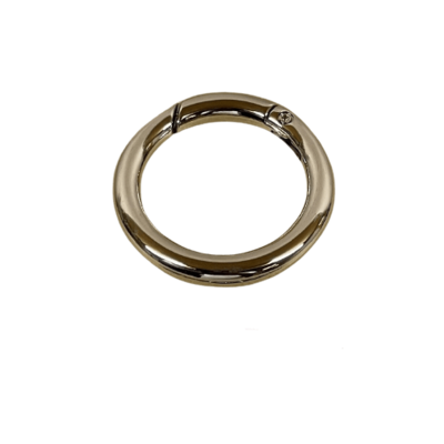Round spring hooks available in various sizes and in nickel and gold finishes.