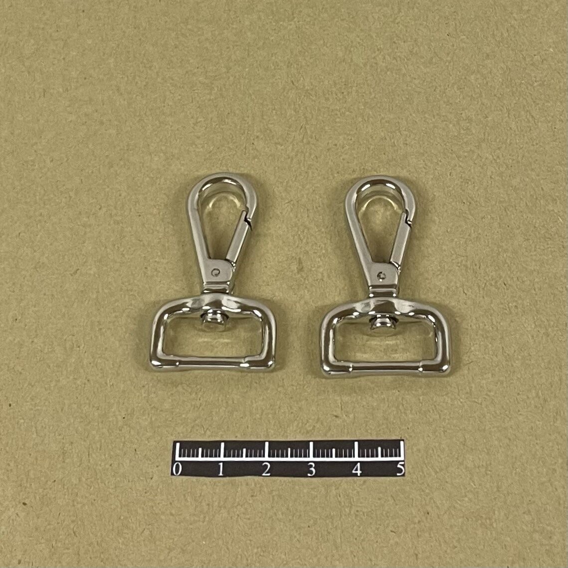 Mousqueton 320/20 - x 2 20mm snap hook with rectangular loop – nickel-plated Zamak
