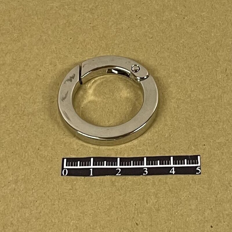 Mousqueton rond plat 25mm - x 2