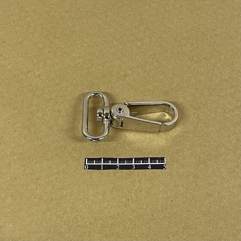30mm nickel-plated Zamak snap hook – swivel bail.