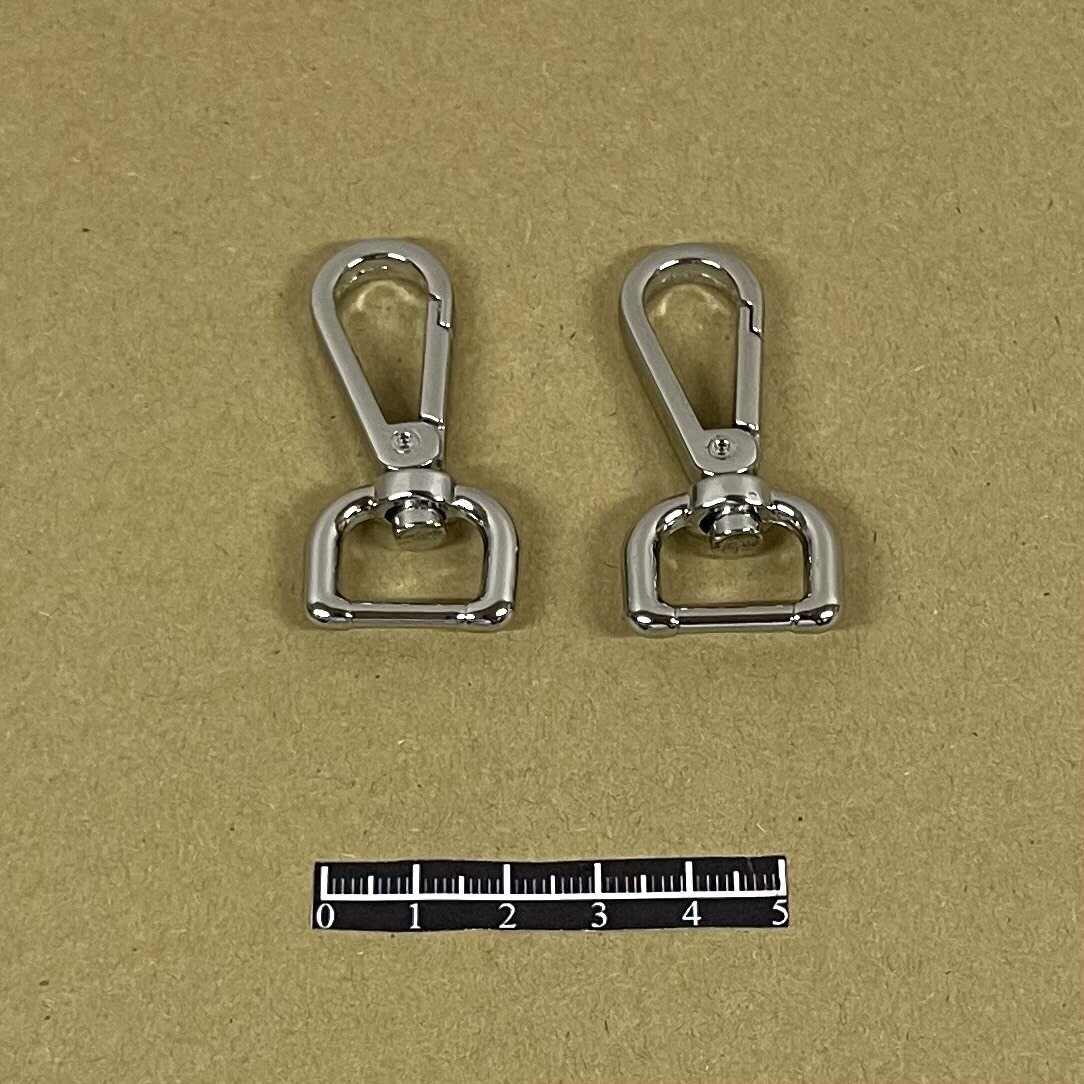 Mousqueton 316/14 - x 2 Nickel-plated Zamak snap hook with 16mm rectangular loop