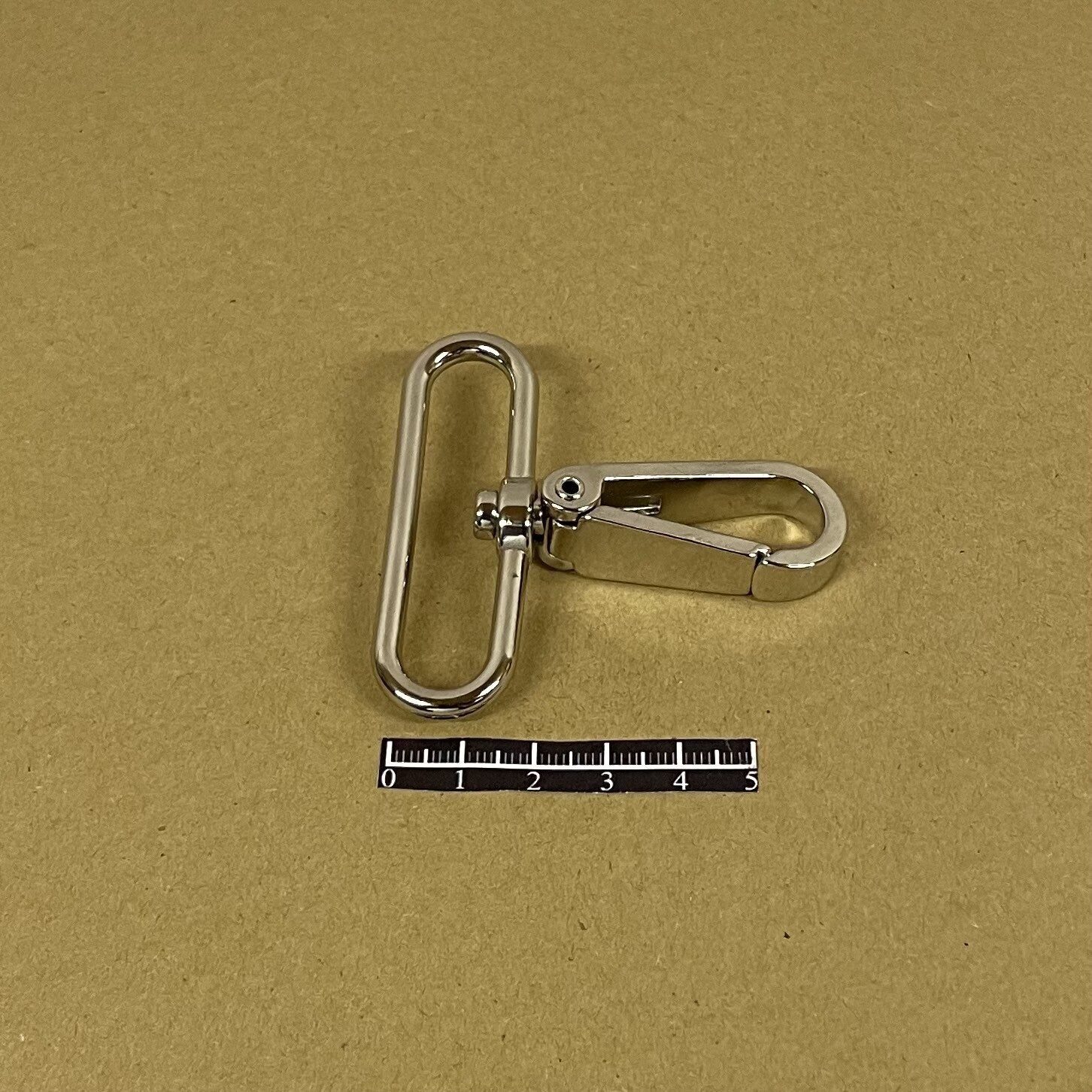 Mousqueton 2064/50 Nickel - x 2 Nickel snap hook with 50 mm oval eyelet