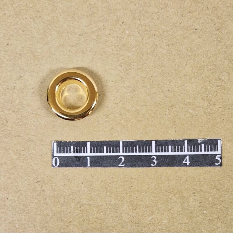 Ensemble œillet plat Ø8,10mm Laiton Doré - x 10
