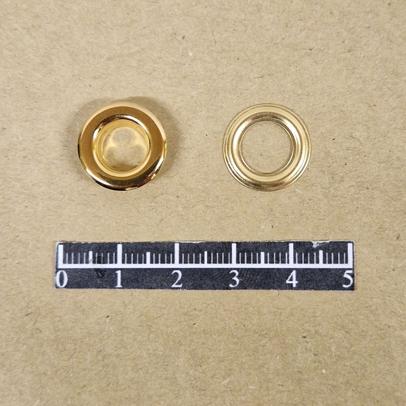 Ensemble œillet plat Ø8,10mm Laiton Doré - x 10, Rondelle: Rondelle simple