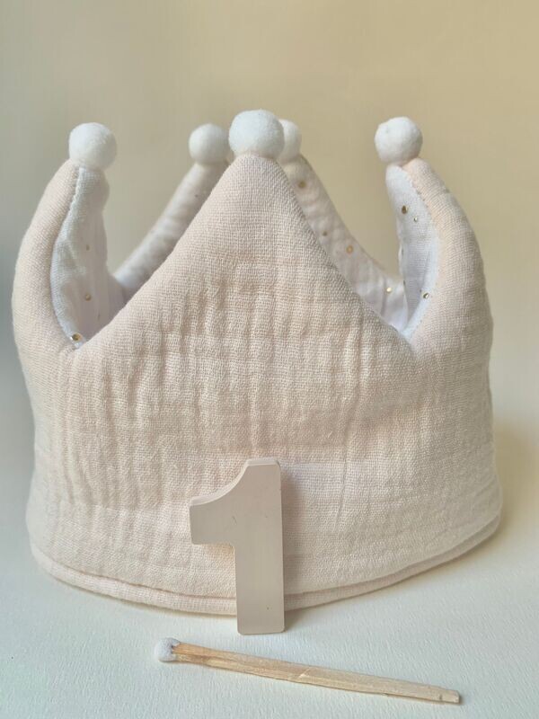 CORONA CUMPLEAÑOS REVERSIBLE BEIGE