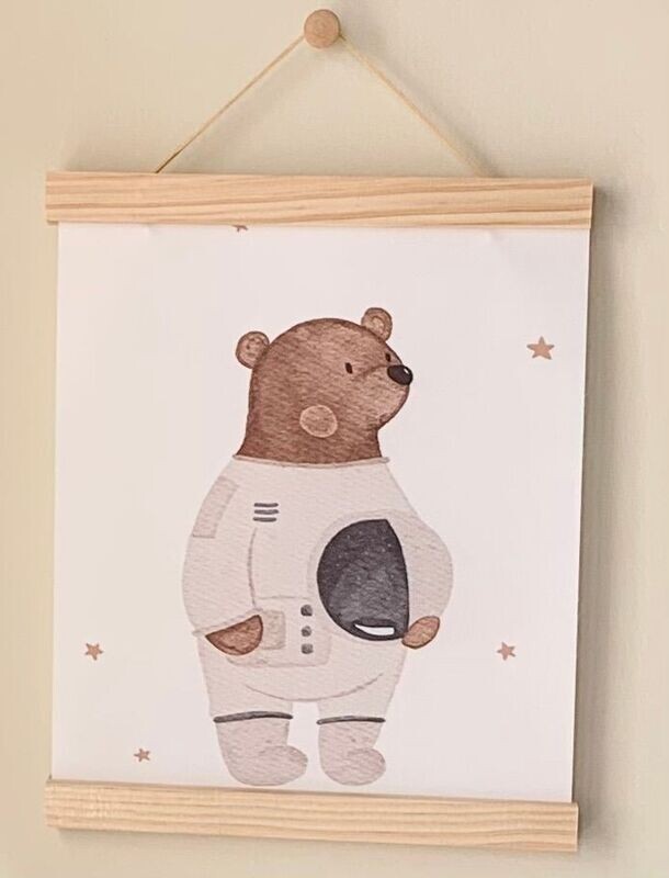 LAMINA OSO ASTRONAUTA CON MARCO MAGNETICO