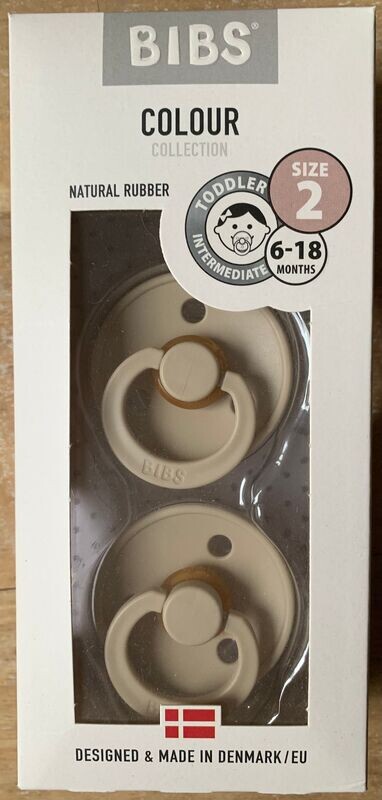 2 CHUPETES BIBS VANILLA 6-18