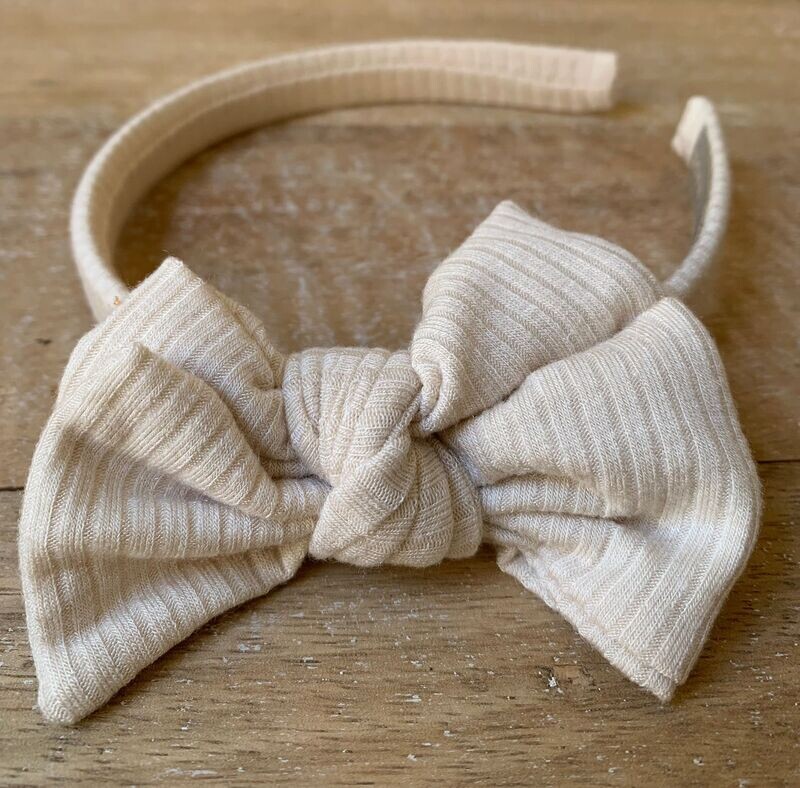 DIADEMA DE LAZO BEIG