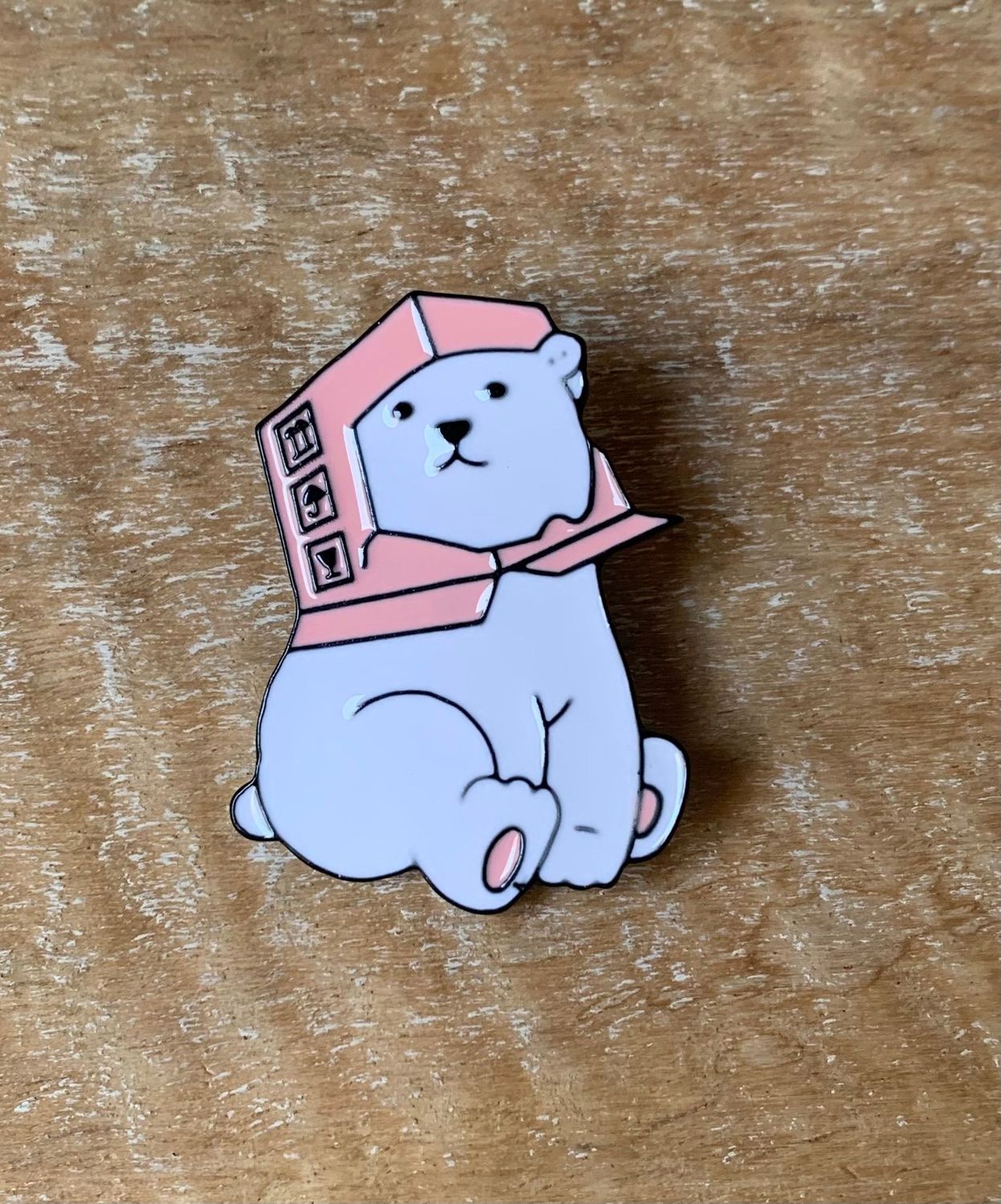 PIN-BROCHE INFANTIL OSO CAJA.
