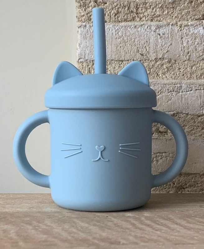 VASO DE SILICONA AZUL
