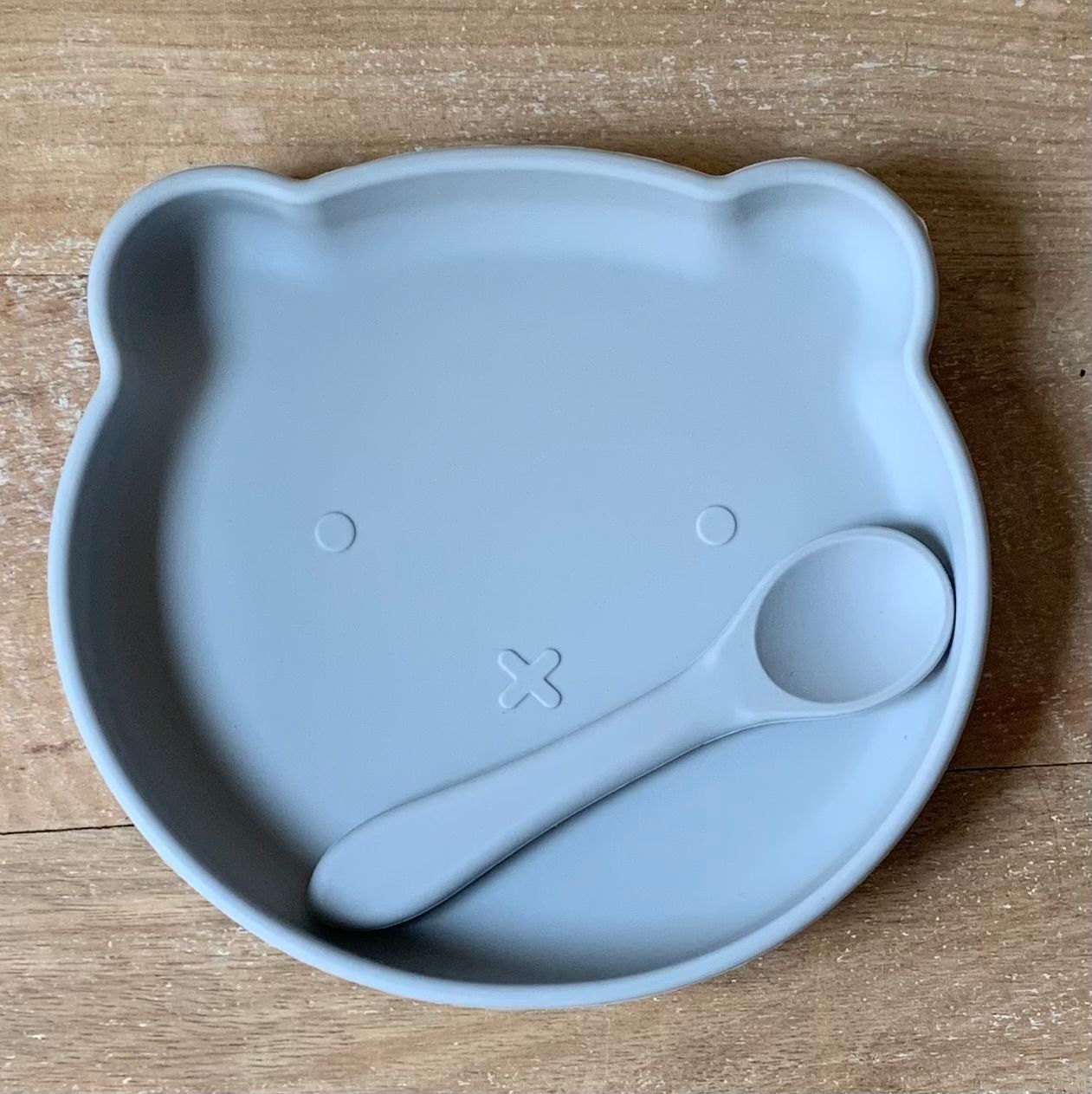 PLATO OSO CON CUCHARA SILICONA