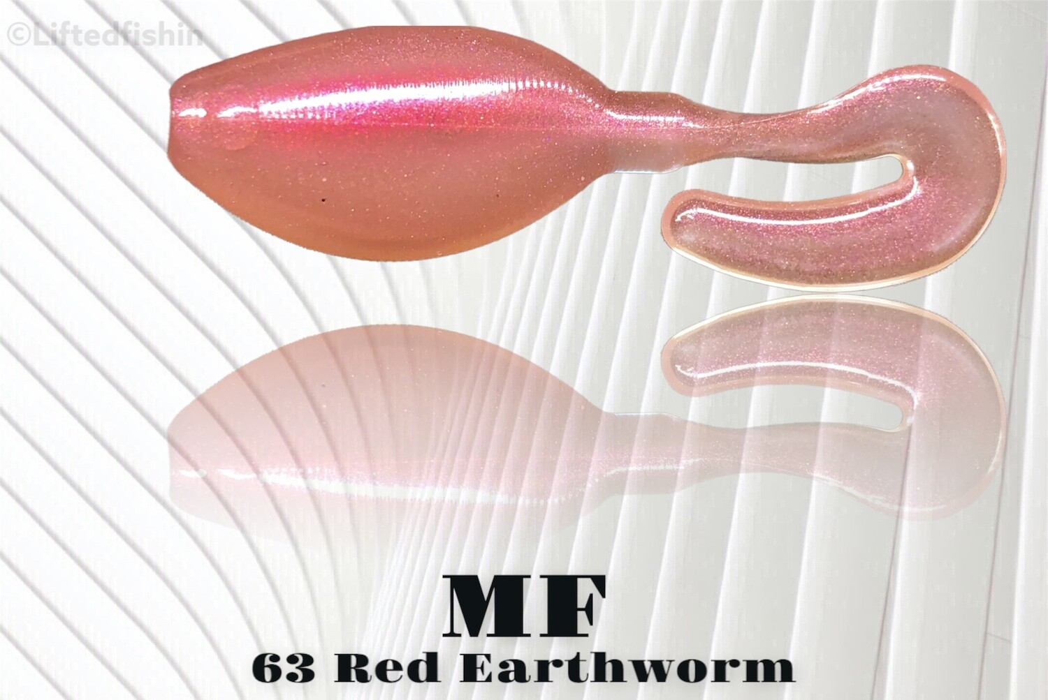 63 Red Earthworm (non-bleed) liquid plastic colorant by MF for soft bait making