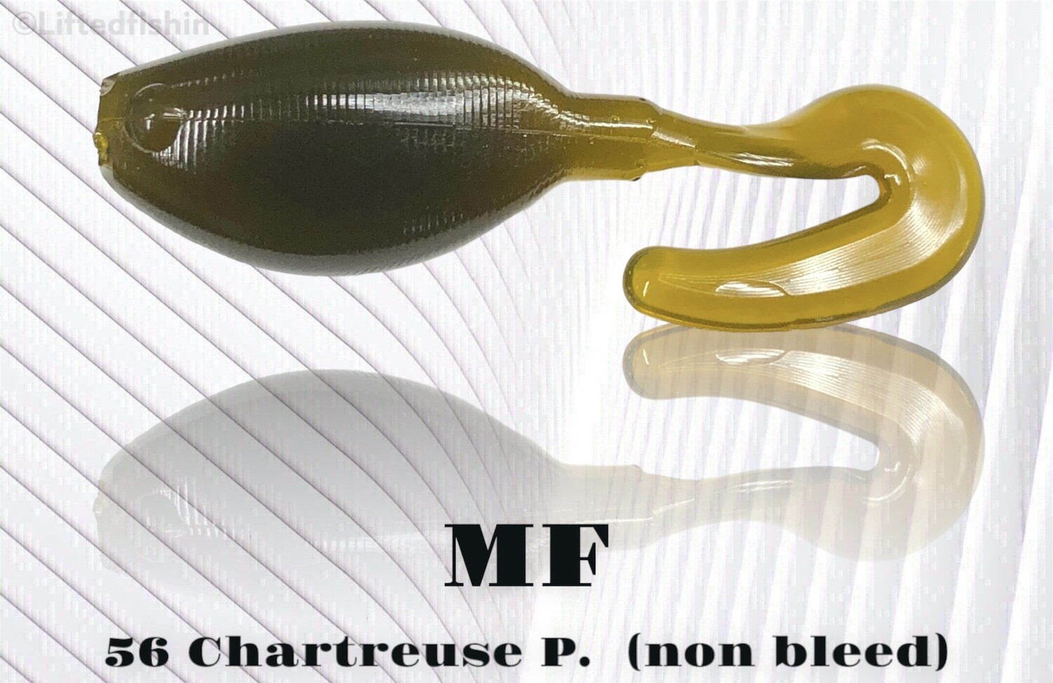56 Chartreuse Pumpkin (non-bleed) liquid plastic colorant by MF for soft bait making