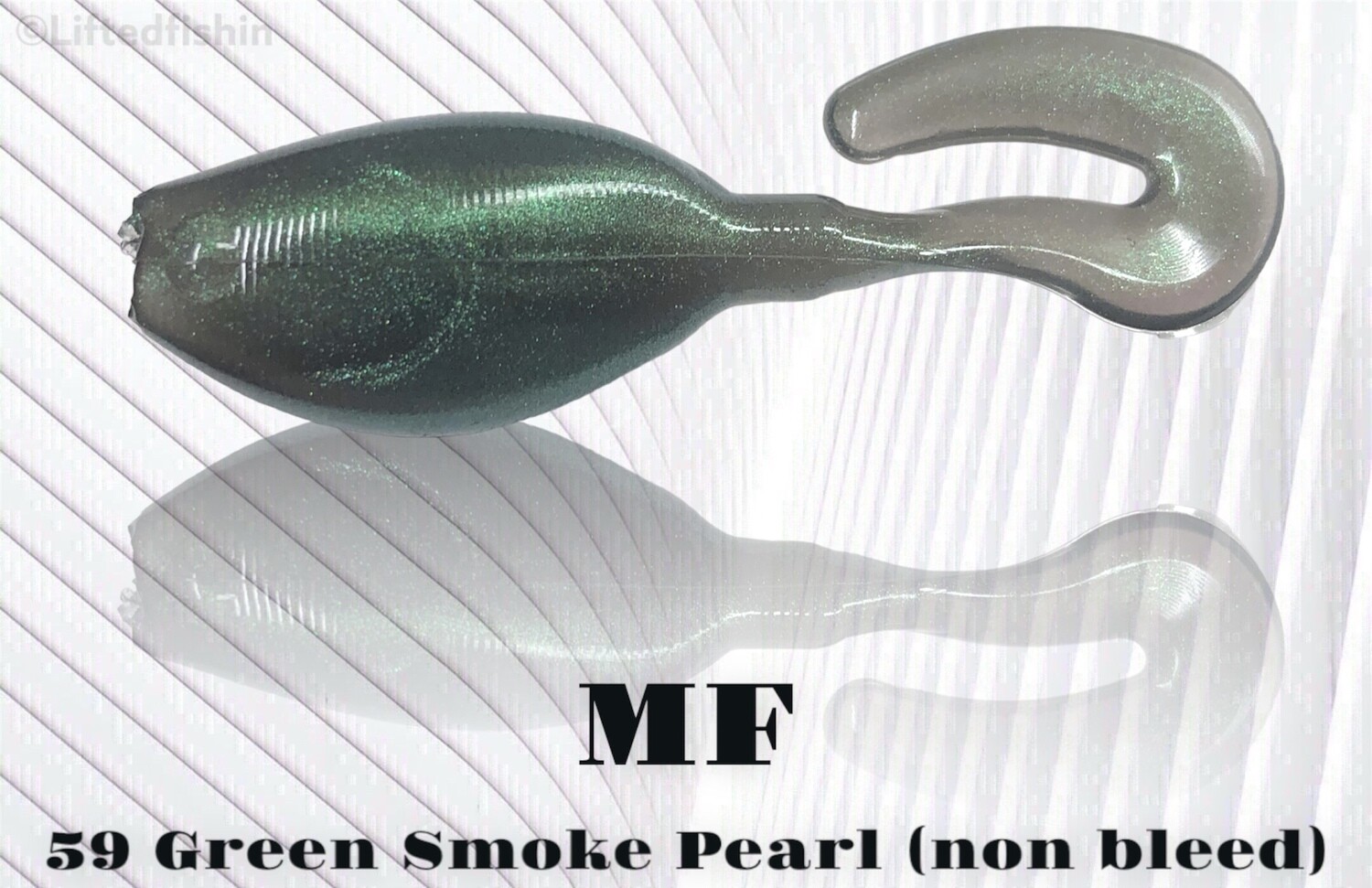 59 Green Smoke Pearl (non-bleed) liquid plastic colorant by MF for soft bait making