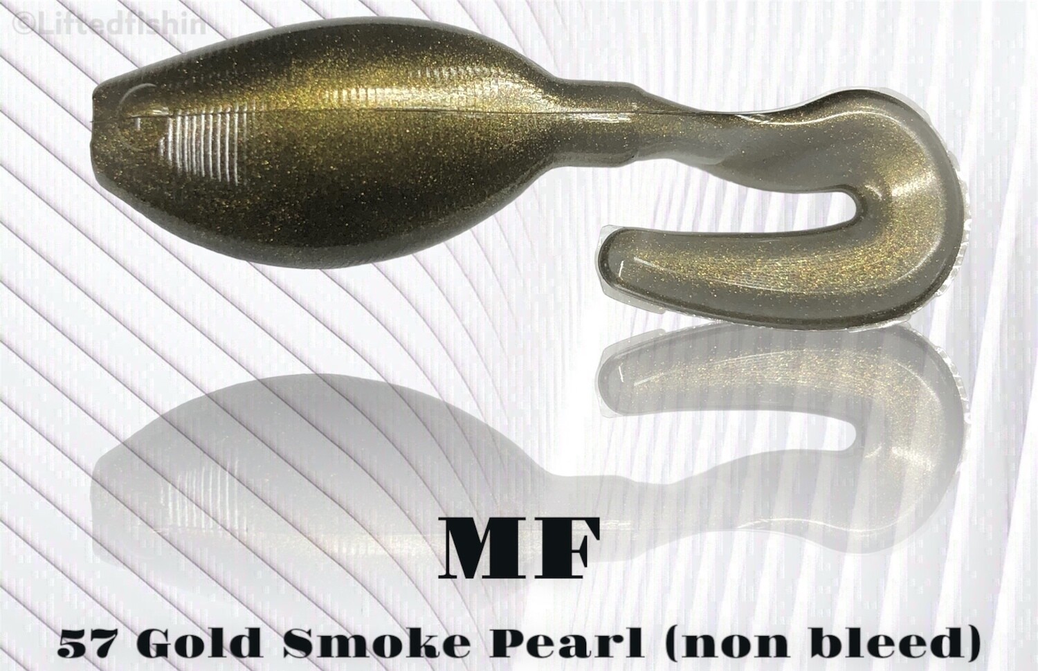 57 Gold Smoke Pearl (non-bleed) liquid plastic colorant by MF for soft bait making
